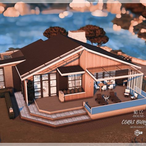 The Sims 4 Base Game Bungalow for a family. No CC Lot, 2 bedrooms and 1 bathroom.The house files are at the link below on The Sims Resource website (please read installation instructions ♥) https://www.thesimsresource.com/downloads/1641409 www.thesimsresource.com - @thesimsresource @Moniamay72 #TS4 #ts4lots #bungalow #TheSims #sims4 #thesims4 #Moniamay72 #thesims4lots #tartosa #nocc #family #TheSimsResource Sims 4 House Download No Cc, Sims 4 Cc Houses Download Base Game, Sims 4 Base Game House Download, Sims 4 Houses Download Base Game, Sims 4 Cc Lots Base Game, Sims 4 Base Game House, Sims 4 Base Game, The Sims 4 Lots, Cc Furniture