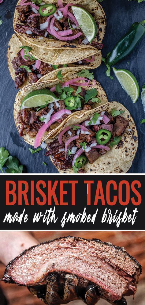 Leftover Beef Brisket, Leftover Smoked Brisket, Brisket Tacos Recipe, Beef Brisket Tacos, Vaporub Uses, Brisket Smoked, Brisket Recipes Smoked, Brisket Tacos, Easy Taco Recipes