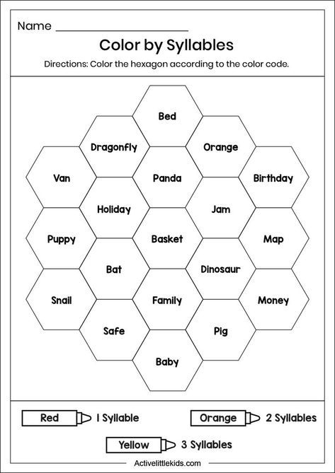 Syllables Worksheet Grade 3, Syllable Worksheet For Grade 1, Open Syllables Worksheets, Syllable Activities Preschool, Syllables Worksheets For Kindergarten, Open Syllable Activities Free, Teaching Syllables Kindergarten, 1st Grade Language Arts Worksheets, Spelling Activities For Kindergarten