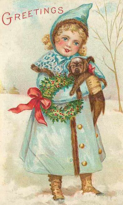 Vintage Christmas Image Vintage Christmas Gifts, Vintage Christmas Images, Christmas Graphics, Christmas Puppy, Old Christmas, Old Fashioned Christmas, Antique Christmas, Christmas Past, Victorian Christmas