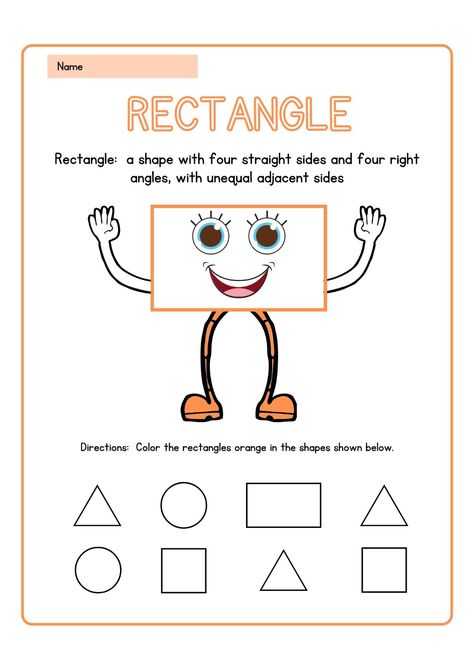 Rectangle shape activities Free Worksheets Printable for Kindergarten Rectangle Worksheet, Kindergarten September, Shape Activities Kindergarten, Shape Activities, Free Preschool Worksheets, Worksheets For Preschool, Printable Preschool Worksheets, Shapes Worksheets, Kindergarten Worksheets Printable