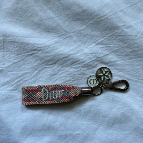 Dior pink woven key chain Dior Keychain, Woven Keychain, Dior Pink, Dior Accessories, Key Chains, Pink Grey, Key Chain, Christian Dior, Dior