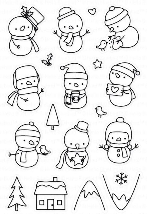 Snowman Easy Christmas Drawings, Card Making Kids, Cheap Stamps, Christmas Drawings, Christmas Doodles, Scrapbooking Photo, Christmas Drawing, Digi Stamps, Journal Doodles