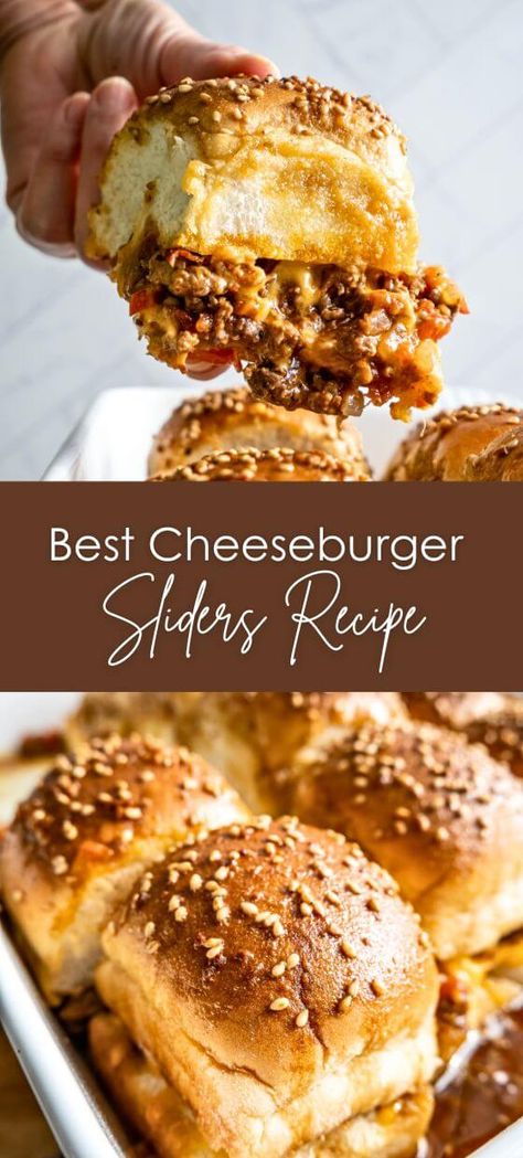 Best Cheeseburger Sliders Recipe – Yummy and fully Taco Burger Sliders, Cheeseburger Sliders Recipes, Best Cheeseburger Sliders, Cheese Burger Sliders, Pretzel Bun Sliders, Slider Sunday, Sliders Recipes Hamburger, Slider Ideas, Best Sliders