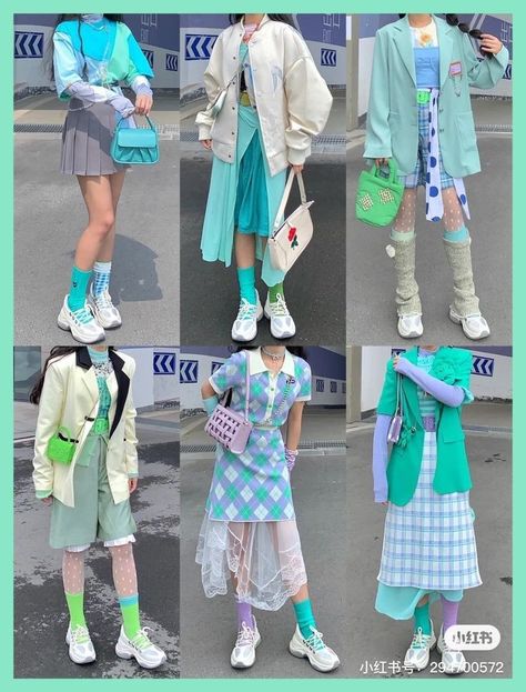 Bright Outfit, Colorful Clothes, Frutiger Aero, Clothes And Shoes, Harajuku Fashion, Character Outfits, Looks Vintage, Aesthetic Outfits, Look Cool