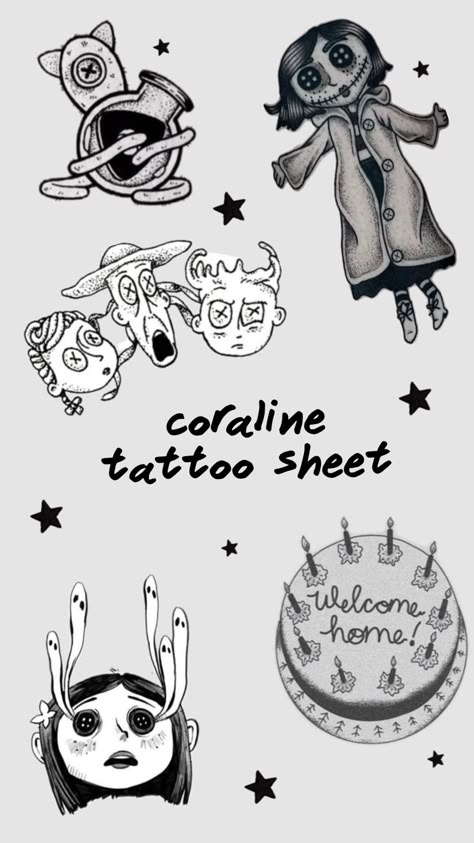 #coraline #coralinemovie #coralinejones #coralineaesthetic #movies #movie #tattoo #tattoos #tattooinspo #tattooideas #fineline #horror #trending #viral #fyp Coraline Tattoo, Movie Tattoo, Weird Art, Coraline, Future Tattoos, Tattoo Design, Tattoos For Women, Tatting, Body Art