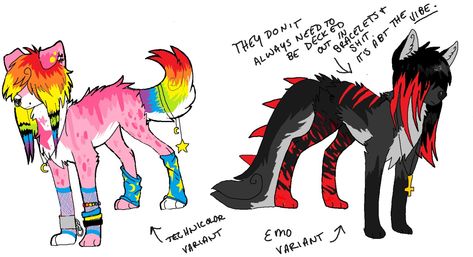 Sparkledog Aesthetic, Sparkle Dog Oc, Emo Fursona, Sparkledog Oc, Scene Fursona, Scene Emo Art, Scene Kid Art, Sparkle Dog, Eyestrain Art