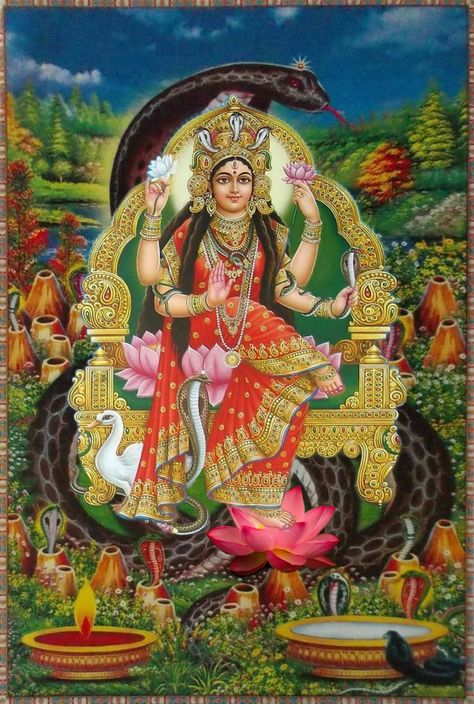 Manasa Devi Goddesses, Serpent Goddess, Maa Manasa, Manasa Devi, Lord Shiv, Snake Goddess, God Photos, Shiv Shakti, Aadi Shakti