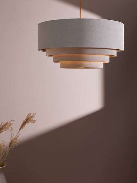 John Lewis Grande Tiered Velvet Easy-to-Fit Ceiling Shade, Cream Velvet Bedroom, Dream Future, Ceiling Lamps Bedroom, Ceiling Lamp Shades, Bedroom Lamp, Indoor Lamp, Ceiling Shades, Bedroom Ceiling, Chandelier Bedroom