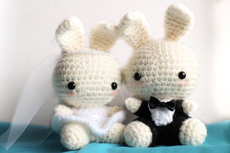 Wedding Amigurumi, Couple Amigurumi, Cute Handmade Gifts, Crochet Wedding Gift, 2023 Rabbit, Wedding Crochet, Wedding Doll, Crochet Wedding, First Blog Post