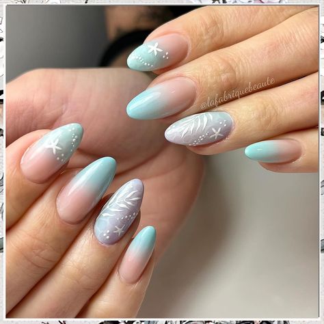 Elevate your vacation style with these stunning acrylic nails designs! From vibrant tropical hues to chic beachy vibes, these nail art ideas will have you feeling ready for paradise. Whether you're lounging by the pool or exploring a new city, make a statement with your vacation nails. Check out these must-have designs now! Mermaid Themed Nails, Cancun Nails Vacations, Cancun Nails, Summer Vibes Nails, Vaca Nails, Nails Pics, Pool Nails, Beachy Nails, Summer Nail Designs