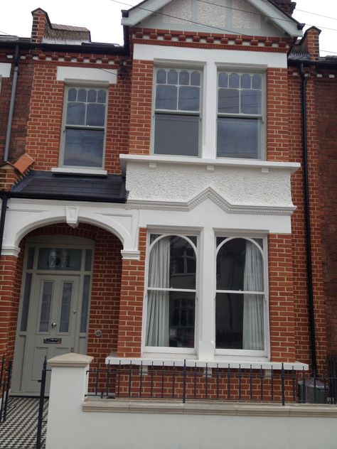 London weather struck brick pointing and cleaning  by SJ Pointer London Brick Wall, Red Brick Victorian House, Red Brick Georgian House, Brick And Render Exterior Uk, Cleaning Brick, Brick Restoration, Red Brick Victorian House Exterior Uk, Lime Mortar, Brick Victorian