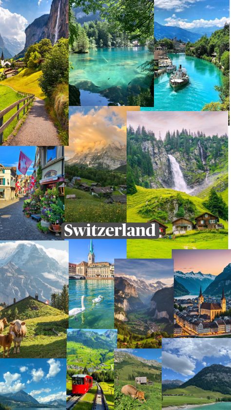 Switzerland Vision Board, Dream Places To Travel, Switzerland In Summer, Germany Wallpaper, Switzerland Wallpaper, Travel Infographic, Top Places To Travel, Travel Inspiration Destinations, Dream Vacations Destinations