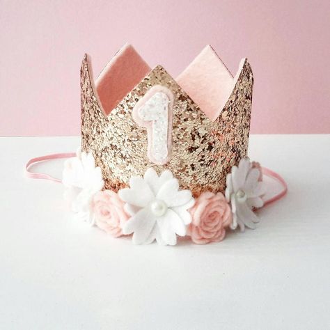 Girl 1st Birthday Princess Crown Diy Birthday Crown, Baby Birthday Crown, First Birthday Crown, 1st Birthday Party For Girls, 1st Birthday Cake Topper, Birthday Girl Outfit, Baby 1st Birthday, 1st Birthday Outfits