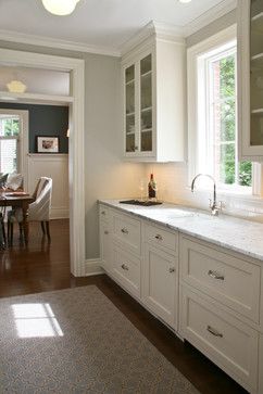 grey paint colours Home Design Photos Stonington Gray Benjamin Moore, Gray Kitchen Walls, Butlers Pantries, Benjamin Moore Stonington Gray, Awesome Kitchens, Benjamin Moore Classic Gray, Stonington Gray, White Countertop, Perfect Pantry