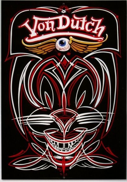 Von Dutch Pinstriping Art, Pinstripe Designs, Stile Pin Up, Kustom Kulture Art, Motor Art, Pinstripe Art, Eyeball Art, Pinstriping Designs, Vw Porsche