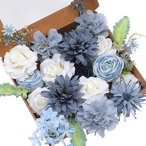 Blue Artificial Flowers, Diy Wedding Bouquets, Easy Paper Flowers, Diy Wedding Bouquet, Blue Home, Blue Bouquet, Diy Crafts Paper Flowers, Diy Bouquet, Paper Flowers Diy