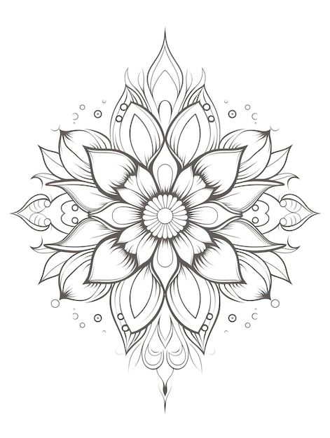 Free photo illustrated line art mandala | Free Photo #Freepik #freephoto #india #sacred #flower #decoration Mandala Templates Free Printable, Line Art Mandala, Flower Mandala Coloring Pages, Mandala Line Art, Mandala Template, Simple Mandala Design, Sacred Flower, Mandala Patterns, Simple Mandala