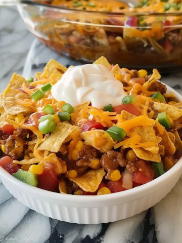 Savory Casserole, Brownie Pie Recipe, Best Salmon Patties, Frito Pie Recipe, Corn Chip, Mexican Rice Easy, Southern United States, Chicken Skewer Recipe, Frito Pie