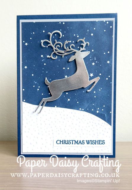 Deer Christmas Cards, Reindeer Christmas Cards, Homemade Holiday Cards, Christmas Cards 2018, Reindeer Card, Paper Daisy, Homemade Christmas Cards, Stampin Up Christmas Cards, Christmas Card Crafts