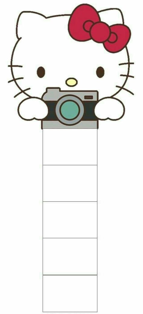 Papercraft Printable Hello Kitty, Hello Kitty Stuff To Print, Hello Kitty Camera Template, Sanrio Crafts Printable, Hello Kitty Crafts Paper, Hello Kitty Papercraft, Hello Kitty Gifts Diy, Diy Hello Kitty Crafts, Paper Hello Kitty