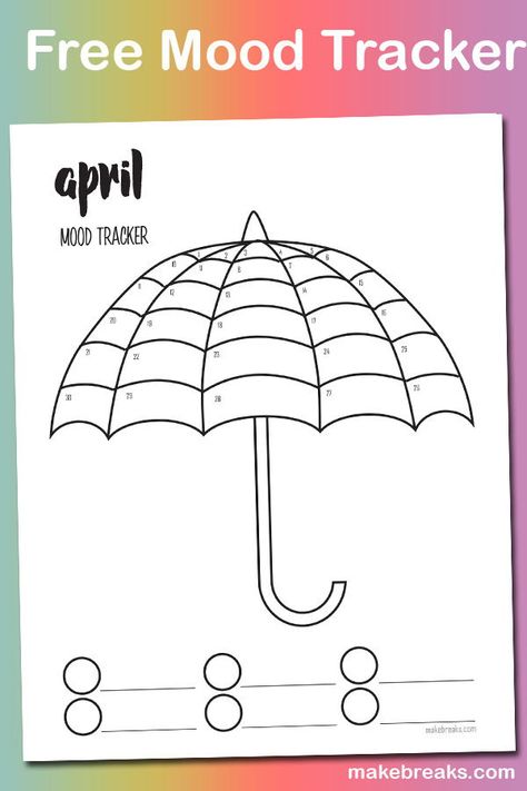 Free printable April mood tracker. Download and print this free tracker for your planner or bullet journal #freeplannerprintables Mood Tracker April, April Mood Tracker, April Journal, Bullet Journel, Tracker Free, Bullet Journal Tracker, Bullet Journal Printables, Bullet Journal Mood, Planner Printables Free