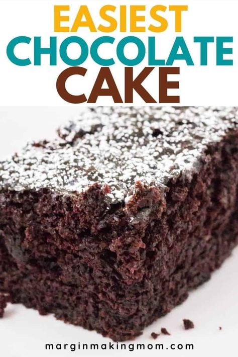 This chocolate cake recipe is made from scratch and only uses one bowl! Sour cream makes it super moist and tender, and it's a decadent treat you can easily make with what you have on hand. Chocolate Cake Recipe Simple, Cake Recipe With Sour Cream, Chocolate Sour Cream Cake, One Bowl Chocolate Cake Recipe, One Bowl Chocolate Cake, Sour Cream Desserts, Chocolate Snack Cake, Sour Cream Chocolate Cake, Super Moist Chocolate Cake