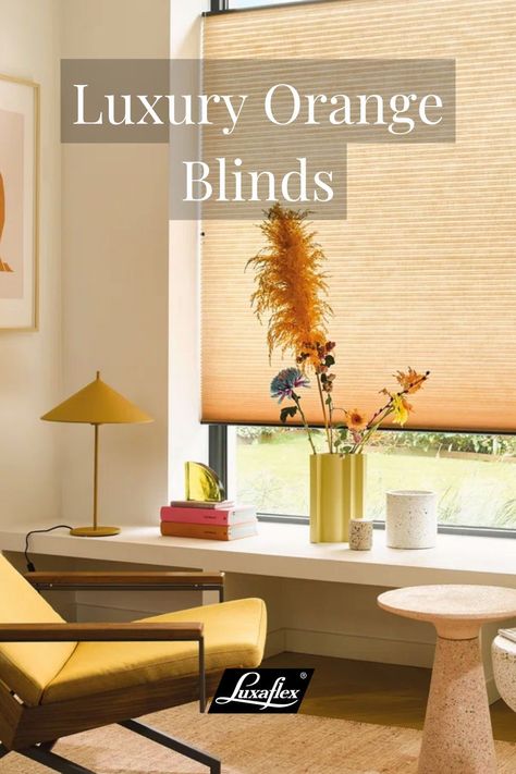 Orange Blinds, Orange Style, Soft Coral, Orange House, Orange Tones, Latest Colour, Shades Blinds, Orange Fashion, Blinds For Windows