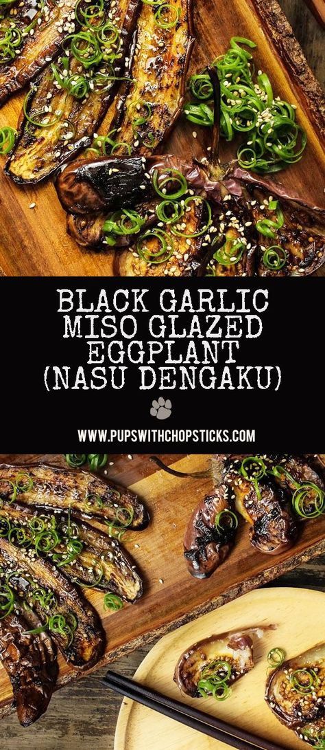 Okinawa Recipes, Okinawan Recipes, Nasu Dengaku, Miso Eggplant, Film Screening, Healthy Vegetable Recipes, Vegetable Side Dishes Recipes, Roasted Eggplant, Black Garlic