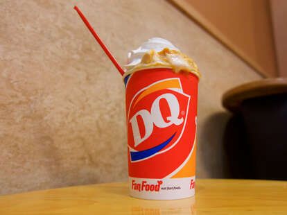 Dessert Icon, Butterscotch Syrup, Mall Food Court, Secret Menu Items, Orange Julius, American Desserts, Vanilla Syrup, Dairy Queen, Burger And Fries