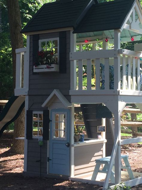 Kmart Cubby House, Kmart Cubby, Cubby House Ideas, Kids Cubby Houses, Kids Cubbies, Kids Backyard Playground, Playhouse Plans, Indoor Playhouse, Diy Playhouse