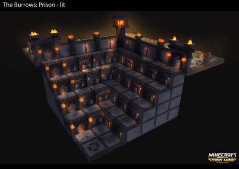 Minecraft Jail Cell Ideas, Minecraft Prison Cell, Minecraft Jail Ideas, Minecraft Prison Ideas, Concept Art Minecraft, Jail Ideas, Minecraft Prison, Minecraft Underground, Minecraft Steampunk