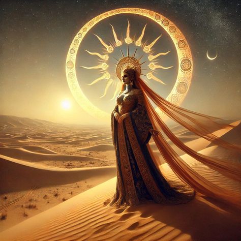 Explore the enduring legacy of a desert deity, embodying fertility, solar power, and spiritual guidance across Arabia's ancient sands. Sand Magic, Magic Sand, Spiritual Guidance, Fertility, Solar Power, Character Art, Solar, Spirituality, The Day