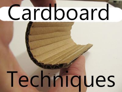 This webpage has a bunch of different techniques for working with cardboard. worth a loook. Cardboard is brilliant. Cardboard Construction, Cardboard Mask, Cardboard Painting, Small Fry, Cardboard Sculpture, Cardboard Art, Spray Adhesive, Cardboard Furniture, Corrugated Cardboard