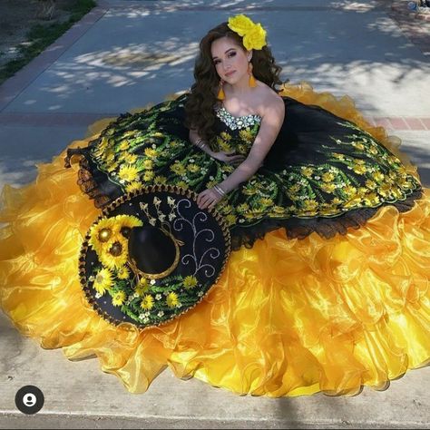 Sunflower Charro Quince Dress, Sunflower 15 Dress, Sunflower Quinceanera Theme Dress, Quinceanera Dresses Sunflower, Sunflower Quince Dresses, Yellow Charro Quinceanera Dress, Sunflower Quince Dress, Sunflower Quinceanera Dress, Charo Quinceanera Dresses