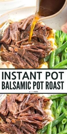 Instant Pot Balsamic Pot Roast. Easy quick Pressure cooker beef recipe. pressure cooker balsamic roast. gluten free recipe, paleo recipe, keto, low carb, whole 30. clean eating, healthy recipe idea, easy weeknight dinner. Pot Roast Easy, Balsamic Roast, Balsamic Pot Roast, Pressure Cooker Beef, Paleo Gluten Free Recipes, Pot Recipes Healthy, Clean Eating Recipes For Dinner, Resep Diet, Healthy Instant Pot Recipes