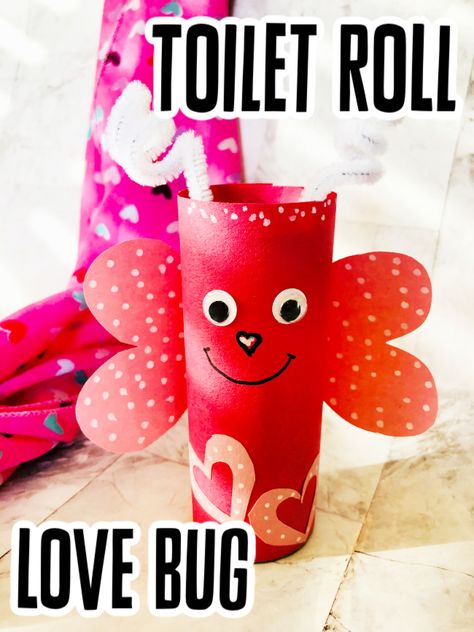 This Toilet Roll Love Bug (or butterfly) is so cute and easy it is sure to be a hit with the kids. Bug Craft, Toilet Paper Roll Craft, Roll Craft, Twin Toddlers, Bug Crafts, Valentine's Day Crafts For Kids, Kids Crafting, Trendy Diy, Owl Crafts