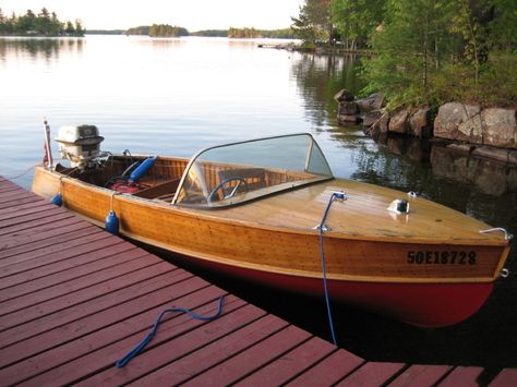 Cedar Strip Boat, Chris Craft Wood Boats, Lyman Boats, Wooden Boats For Sale, Wooden Boat Kits, Wooden Speed Boats, Mahogany Boat, Runabout Boat, Working Boat