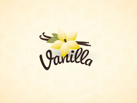 Vanilla logo by Alexander Efremov on Dribbble Vanilla Logo Design, Vanilla Logo, Simple Designs To Draw, Creative Logo, Fonts Design, Designs To Draw, Easy Drawings, Creative Professional, Global Community