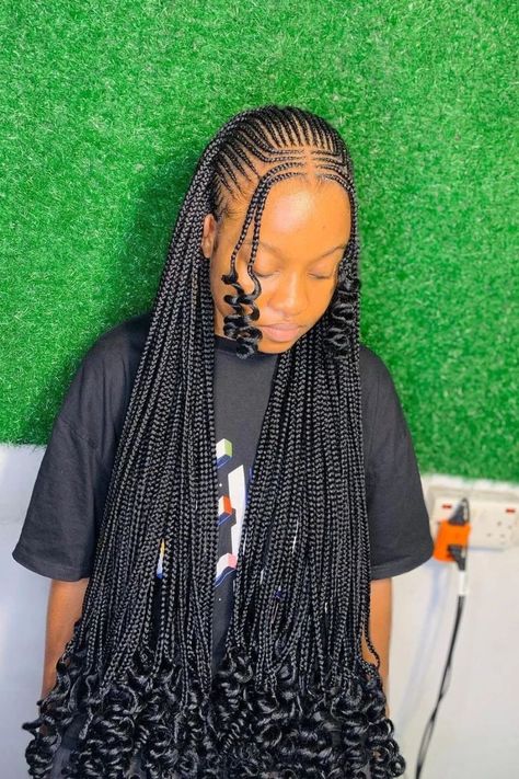 25 Stylish Middle Part Tribal Braids: Centering Tradition with Trend All Back Hairstyle, Latest Braided Hairstyles, Latest Hair Braids, Braided Hairstyles For Black Women Cornrows, Short Box Braids Hairstyles, Feed In Braids Hairstyles, Box Braids Hairstyles For Black Women, Braided Cornrow Hairstyles, Quick Braided Hairstyles