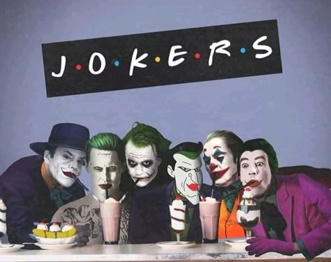 #joker #friendslogo Hahaha Joker, Image Joker, All Jokers, Joker Cartoon, Joker Drawings, Batman Vs Joker, Joker Comic, Der Joker, Batman And Joker