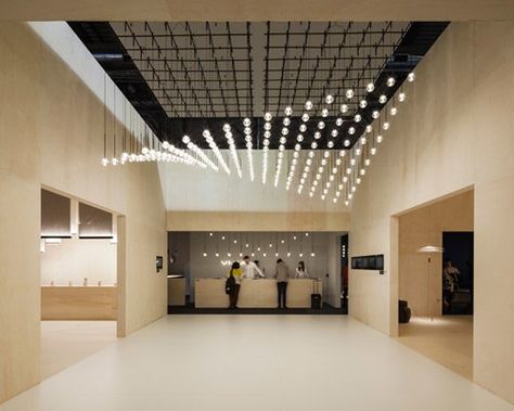 Lobby Lighting, Blitz Design, Lights Hanging, Ceiling Light Design, Hanging Lamps, Lobby Design, Office Lighting, The Ceiling, Modern Ceiling