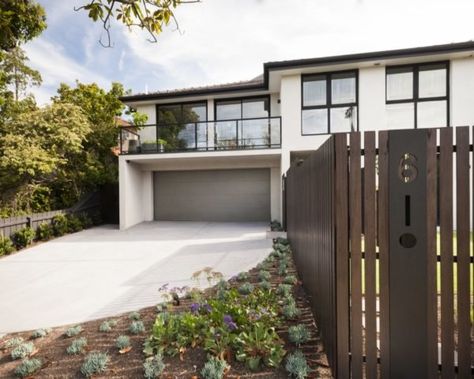 1970s House Renovation, Brick House Exterior Makeover, 80s House, Upside Down House, 1970s House, Green Gardens, Two Storey House, Brick Exterior House, Architecture Images