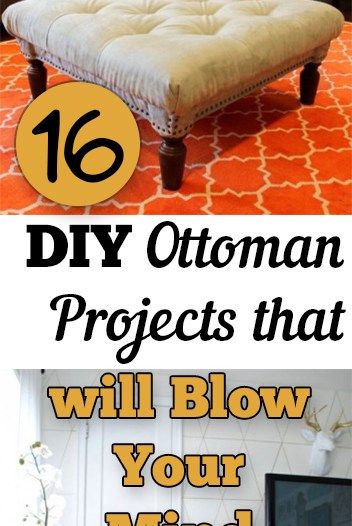 Diy Footstool, Diy Kitchen Projects, Diy Ottoman, Easy Home Improvement, Small Ottoman, Diy House Projects, Upholstered Ottoman, Diy Furniture Projects, Extra Seating