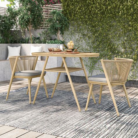 Bar Height Outdoor Dining Set, Small Outdoor Patio, Small Outdoor Table, Round Outdoor Table, Small Outdoor Patios, Outdoor Bistro, 3 Piece Dining Set, Outdoor Bistro Set, Small Dining Table