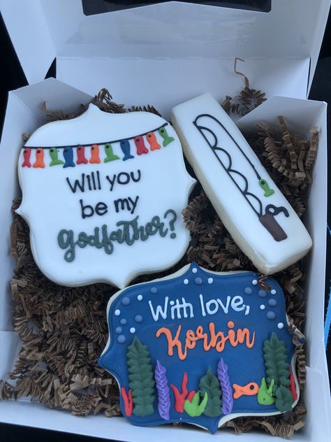 Will you be my godfather Sugar Cookies, Sugar Cookie