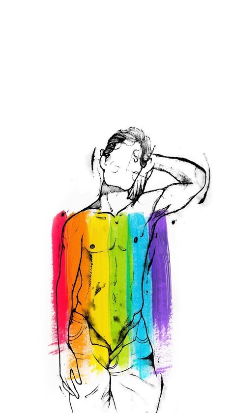 Gay Tattoo Men, Gay Painting, Super Hero Tattoos, Gay Tattoo, Canvas Art Painting Abstract, Vaporwave Wallpaper, Lgbt Art, A Level Art, Gay Art