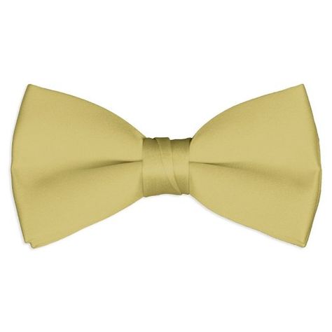 neither one of these yellows is quite right. .. Gold Tuxedo, Tuxedo Bow Tie, Tie Crafts, Gold Apple, Pre Tied Bow Tie, Color Bands, Gold Satin, Matte Satin, Gold Light