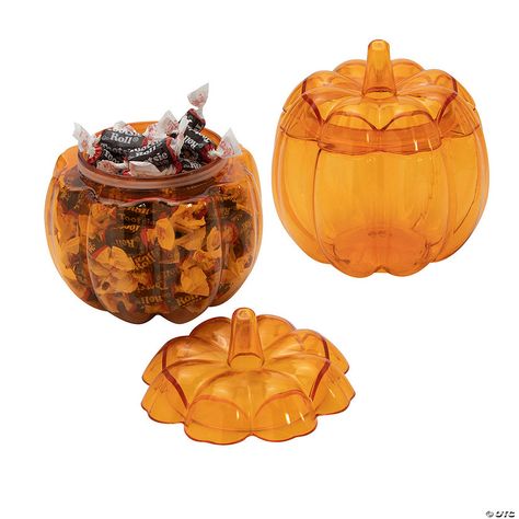 These plastic gourds hold candy and more! These orange pumpkins feature a top that comes off so you can fill them with wrapped candy or small, fall-themed ... Wrapped Candy, Favor Cups, Fall Festivals, Halloween Events, Ice Cream Cup, Orange Pumpkin, Party Favor Boxes, Thanksgiving Ideas, Novelty Toys