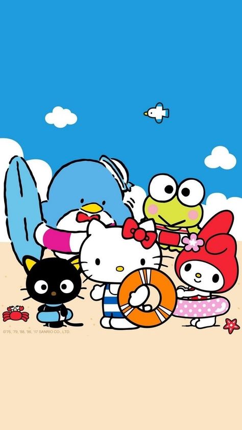 Sanrio And Friends, Sanrio Wallpapers, 헬로키티 배경화면, Hello Sanrio, Cute Sanrio, My Melody Wallpaper, Charmmy Kitty, Hello Kit, Hello Kitty Drawing